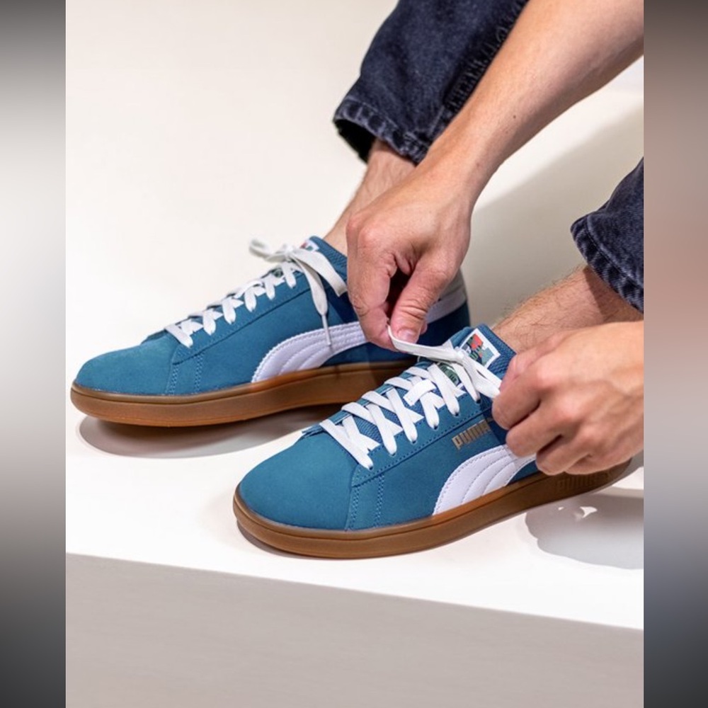 🌾 Puma Smash 3.0 Year of‎ Sports Blue and White Classic Sneakers